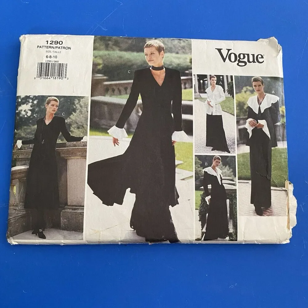 Vintage 1993 Vogue 129  Pattern Jacket Dress Top Pants